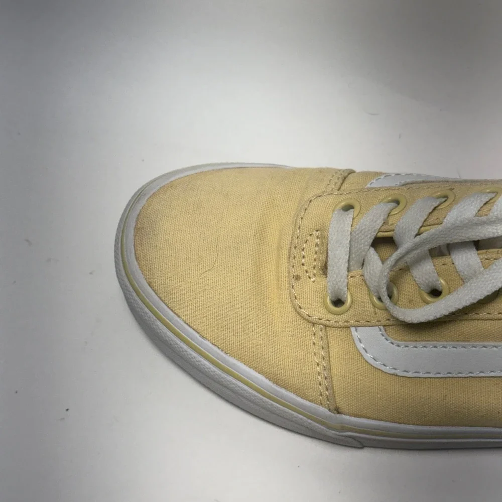 Vans Ward Low Top‎ Pale Yellow Canvas Skate Shoes Womens 7.5 500714